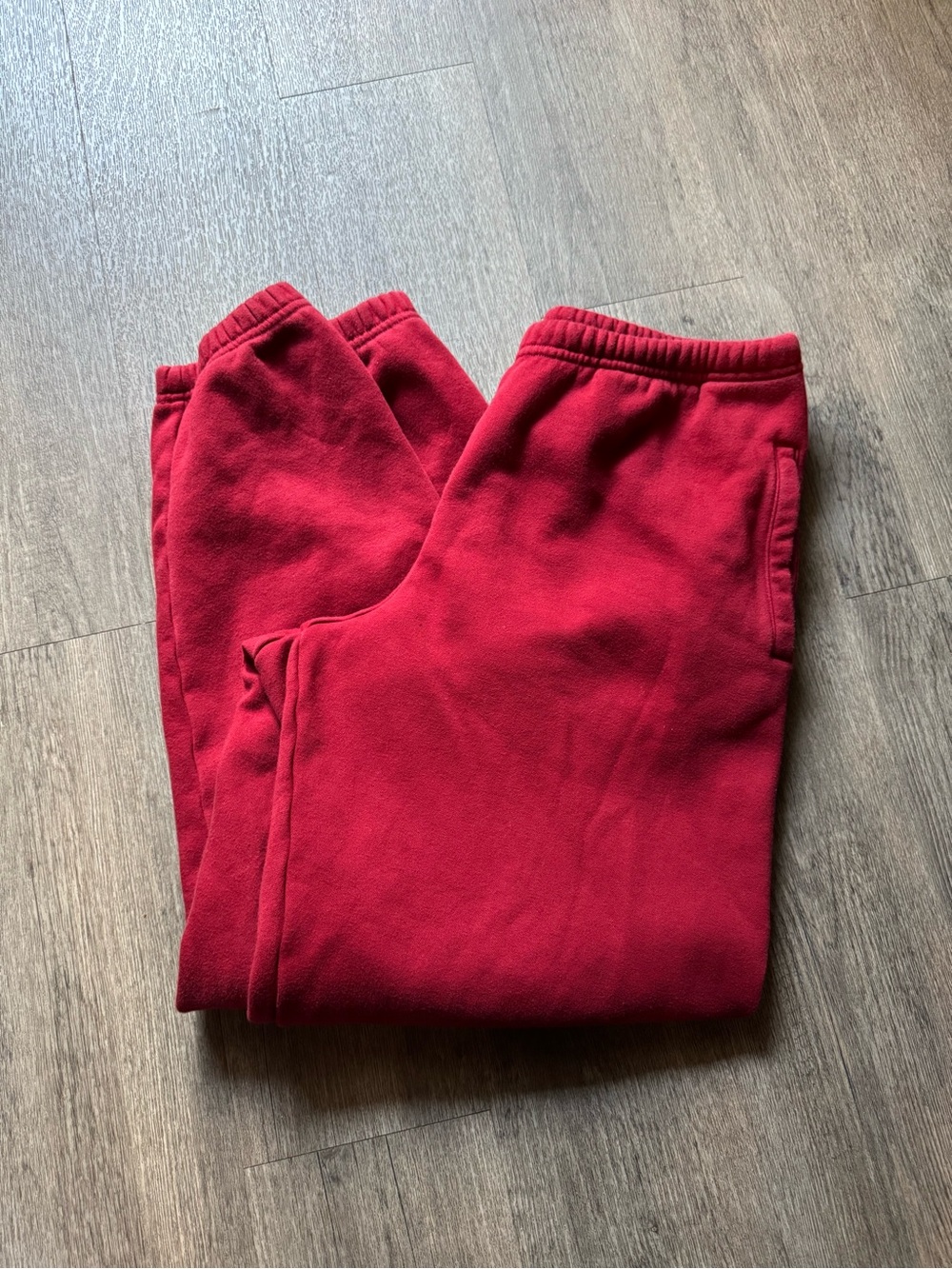 Skims Red/Cramberry Fleece Sweatpants Size M